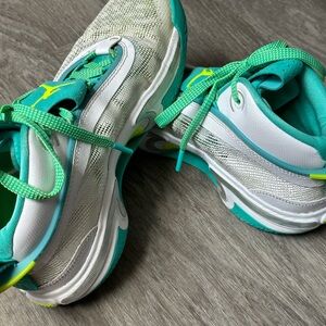 Air Jordan XXXVI Youth Basketball Shoes - White, Hyper Jade - Size 7Y